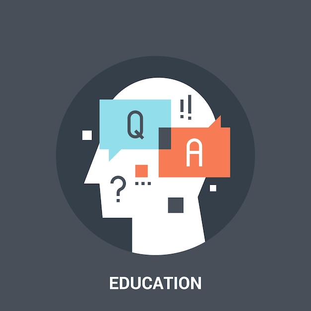 Vector education icon concept