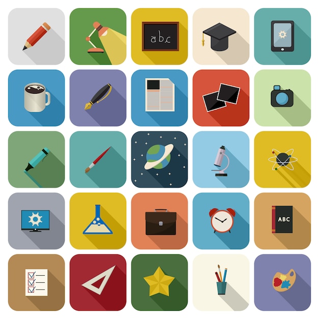 Vector education icon set