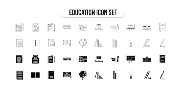 Вектор Образование icon set