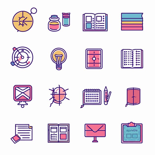 Vector education icons set