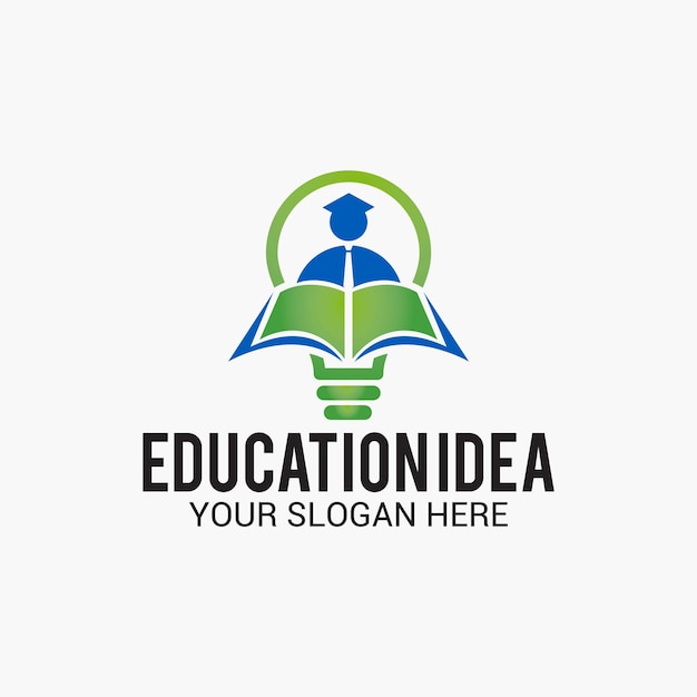 Вектор Логотип идеи образования