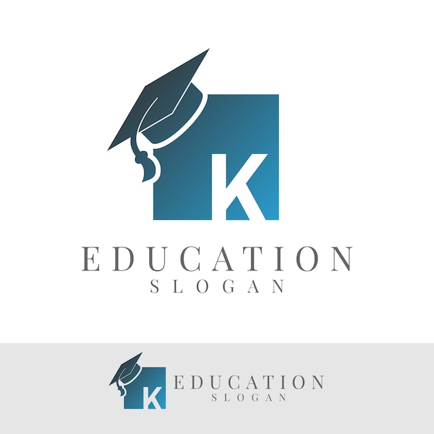 Education initial Letter K Logo design