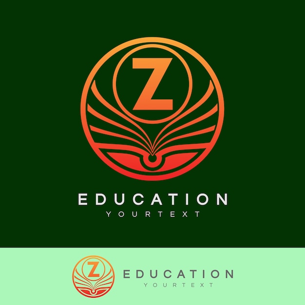 Education initial letter z logo design