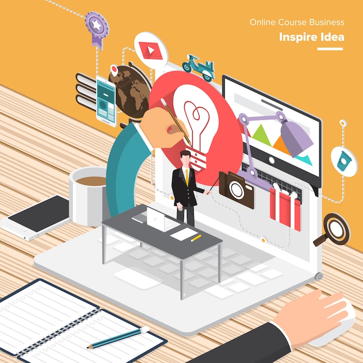 Vector education isometric design