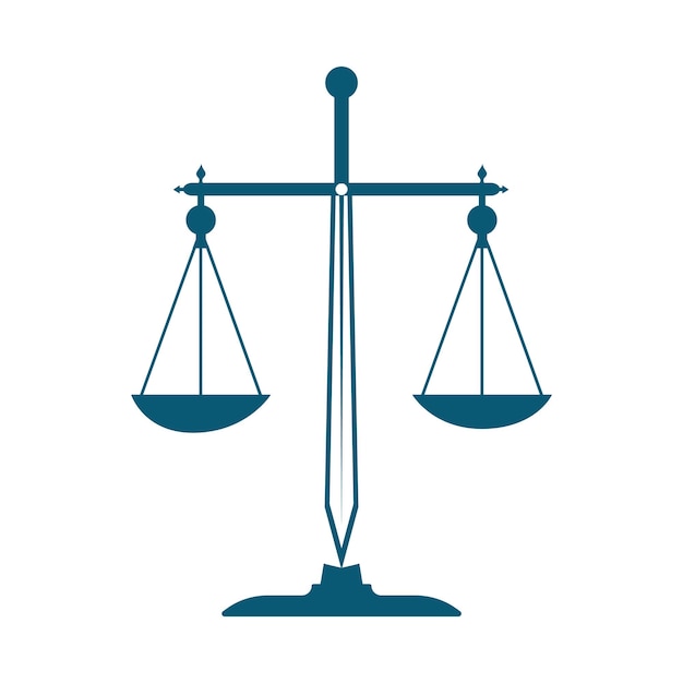 Vector education law balance and attorney monogram logo design