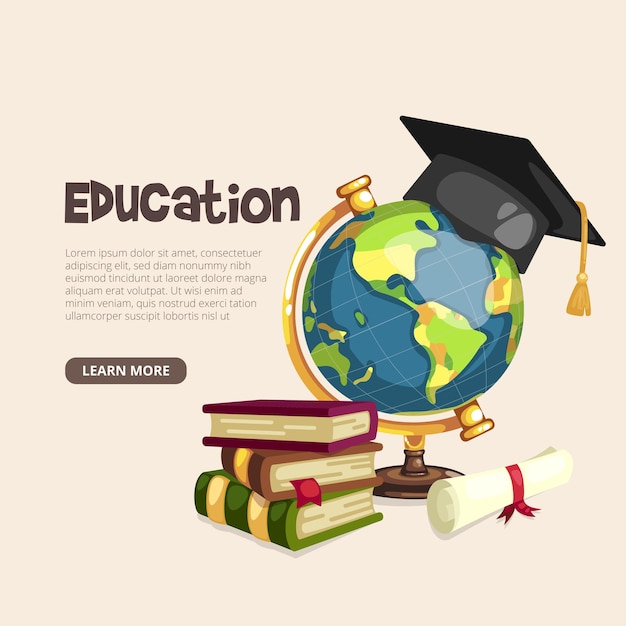 Vector education and learning concept