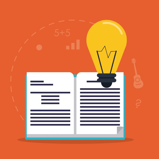 education learning school book bulb  design