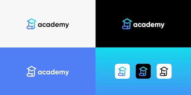 education logo design academy logo vector modern