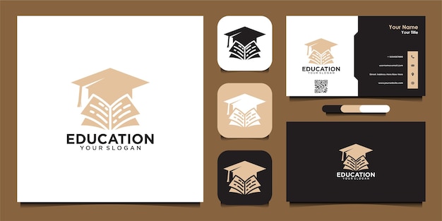 Education logo design and business card