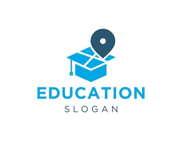 Education logo design created using the Corel Draw 2018 application with a white background