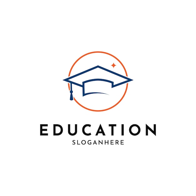 Education logo design creative idea with circle