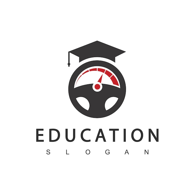 Design del logo per l'istruzione logo della scuola guida