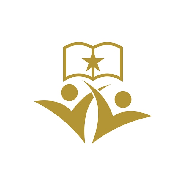 Вектор элемента дизайна логотипа образования с креативной концепцией