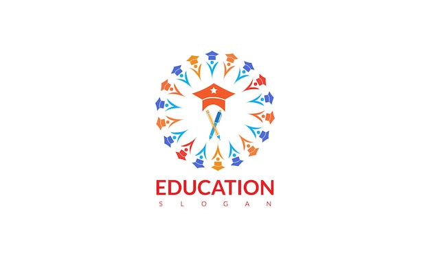Вектор Образовательный логотип с современной концепцией икона образовательной векторной иллюстрации