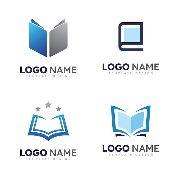 Education logo icon template open book illustration