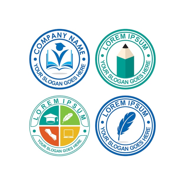 Education logo , a set of education logo