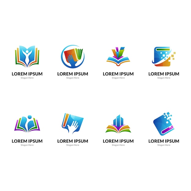 Vector education logo set