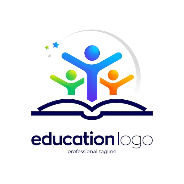 Vettore modello di logo educativo