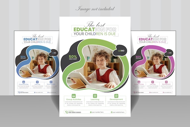 Vector education modern flyer design