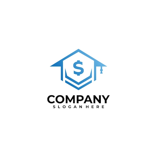 Vector education money payment logo vector icon