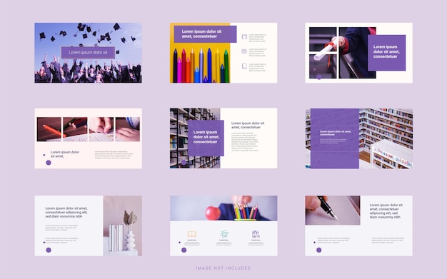 Vector education presentation template in modern design