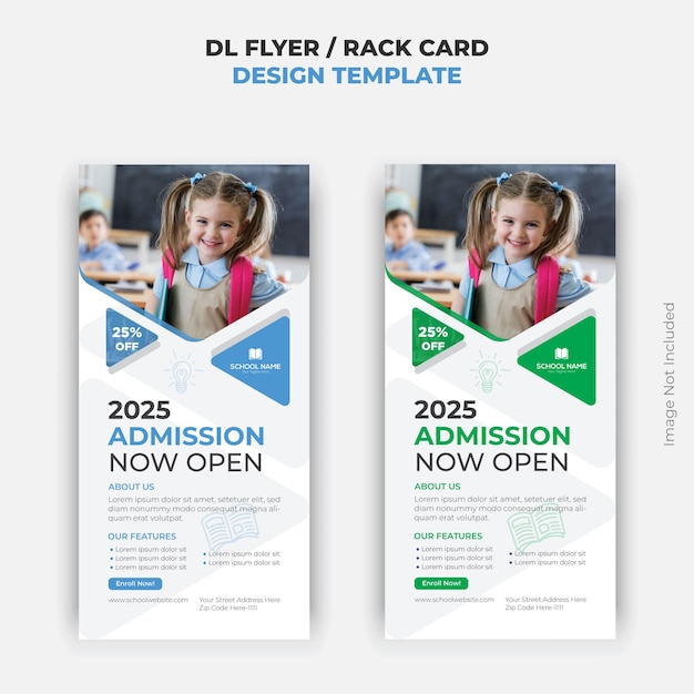 Education rack card dl flyer design