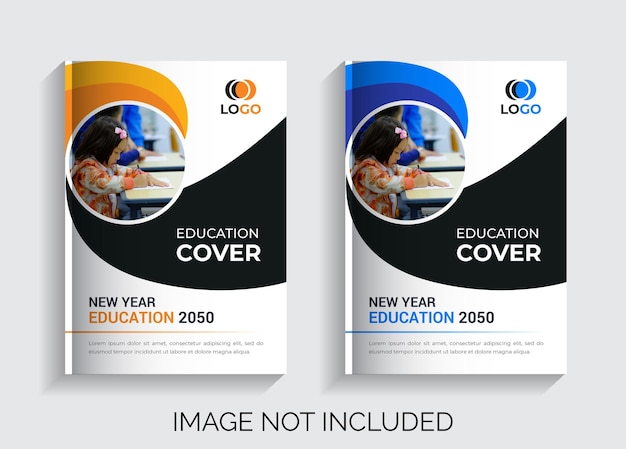 Vector education and school book cover page design. corporate business cover page. annual reports. poster.