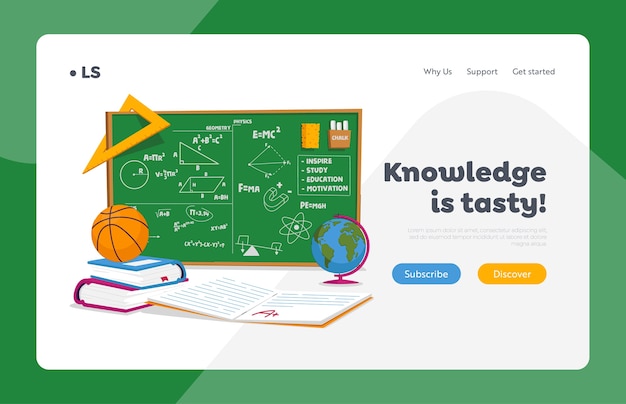 Education and School Lesson Landing Page Template