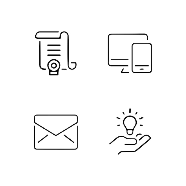 education seminar online learning webinar editable stroke outline icons set
