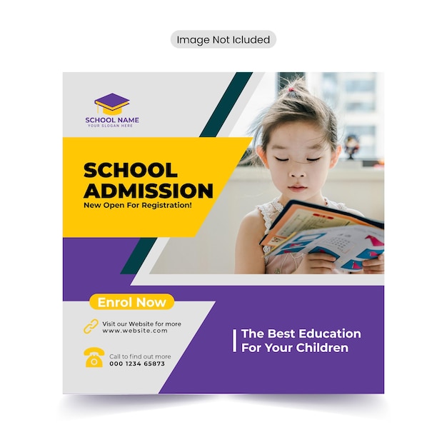 Education social media post design