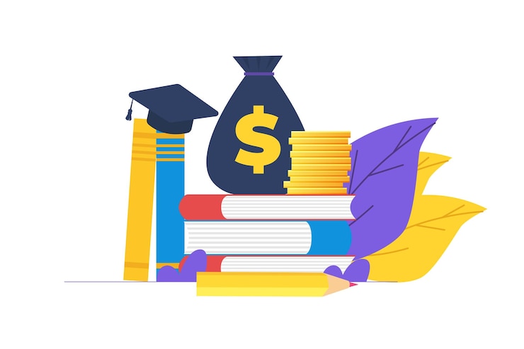 Education student loan university and tuition fee concept Vector illustration