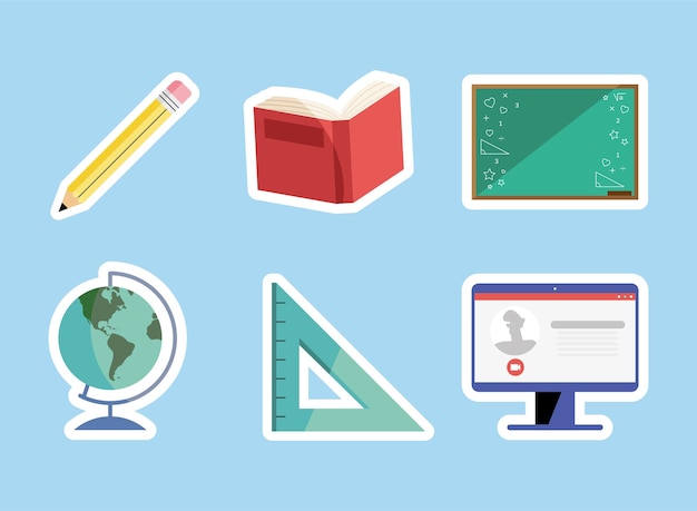 Education supplies illustration