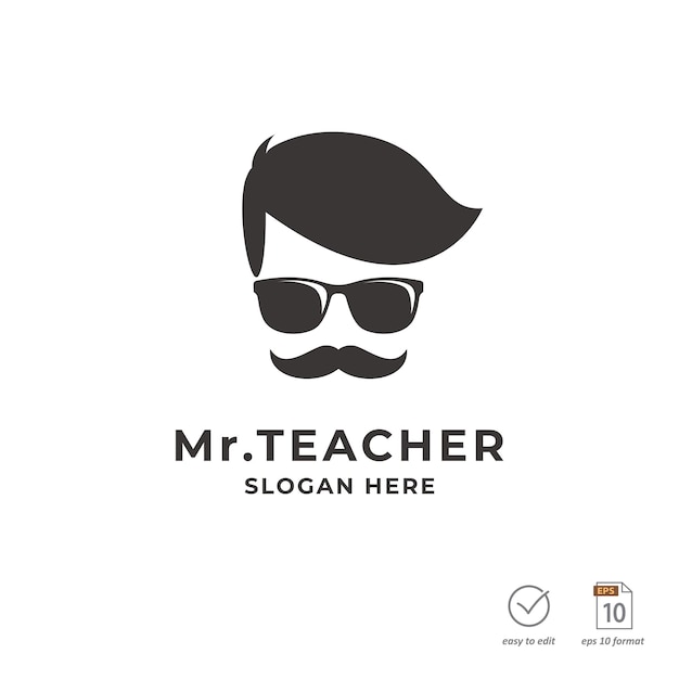 Education teacher logo design