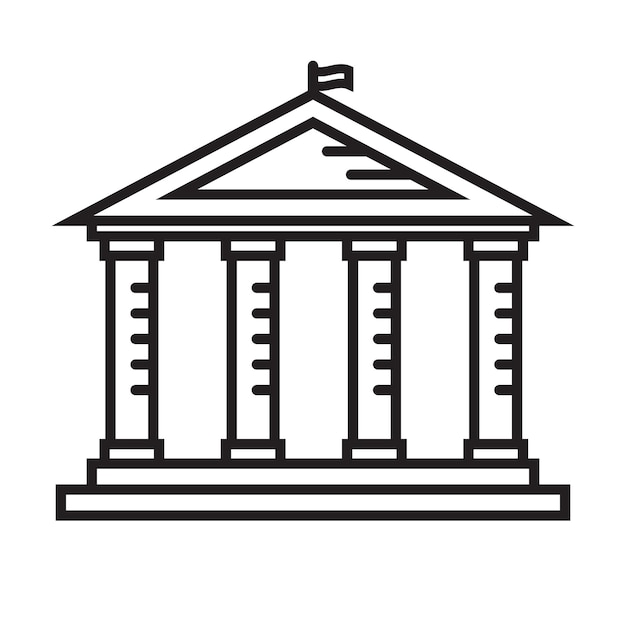 Education Temple Thin Line Icon