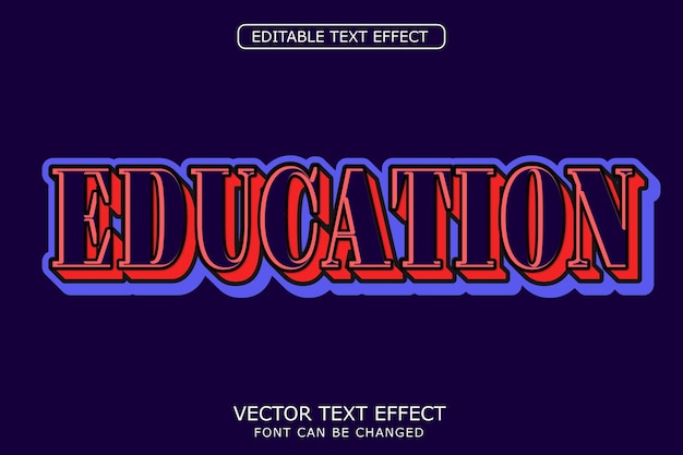 Vector education text effect