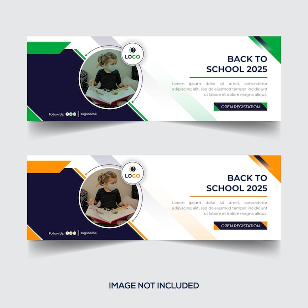 Education tri-fold brochure template vector design