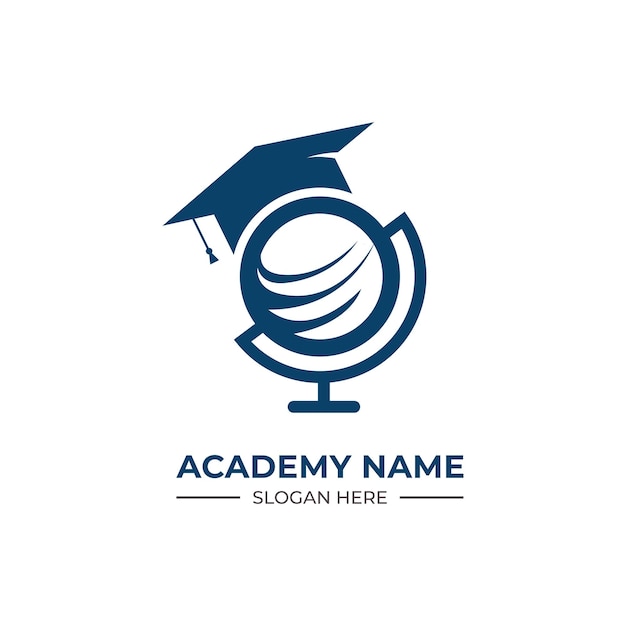 education university and college school academy institute club logo. learning logo emblem style