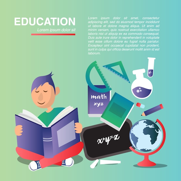 Vector education vector flat design