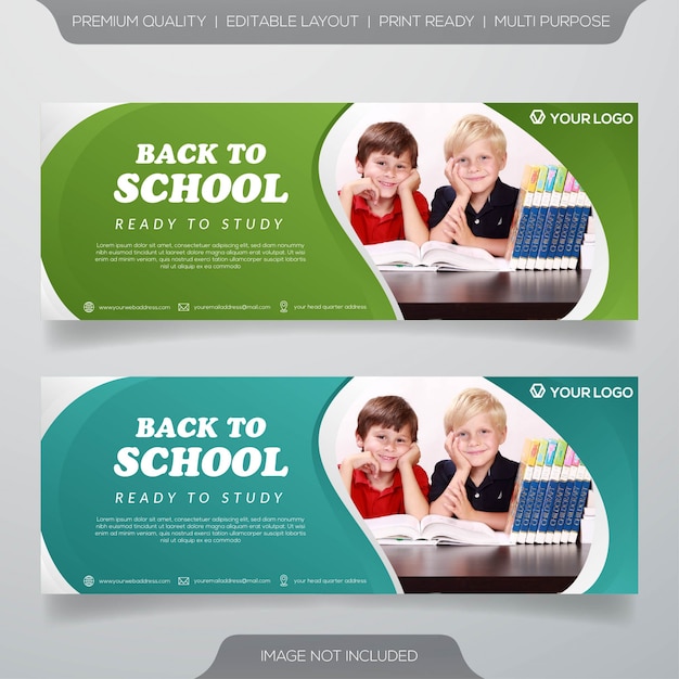 Education web banner template