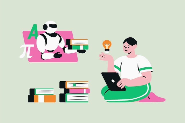 Vector 인공지능 터 일러스트레이션으로 교육