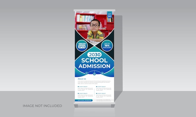 Educational admission roll up banner stand for school college etc educational institute