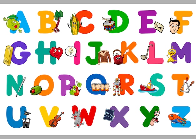 아이들을위한 교육 만화 알파벳