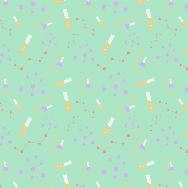 Vector educational colorful seamless pattern
