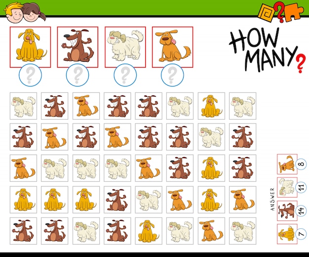 Educational Counting Game for Kids with Dogs