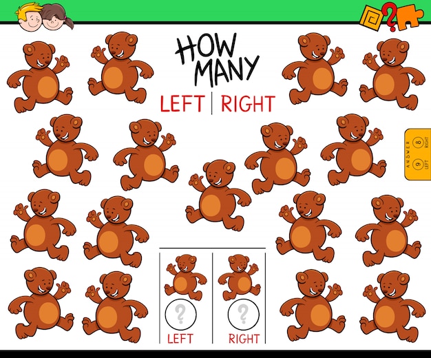 Educational Game of Counting Left and Right Picture