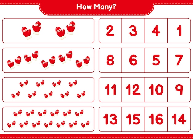 Educational game counting Mittens