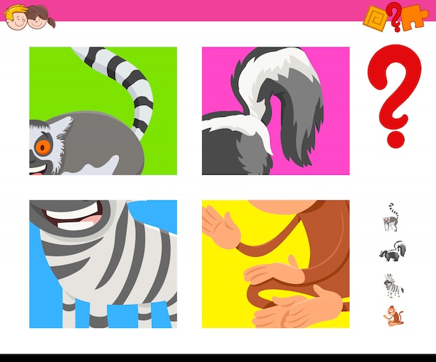 Educational game of guessing animals for kids