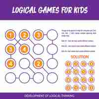 Vector educational game for kids vector