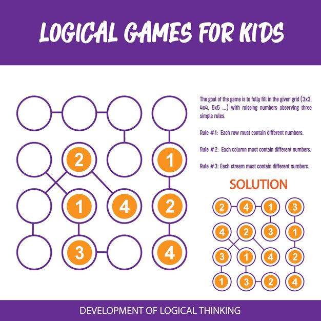 Educational game for kids vector