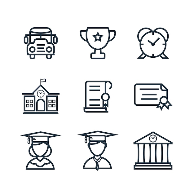 Vector educational icons